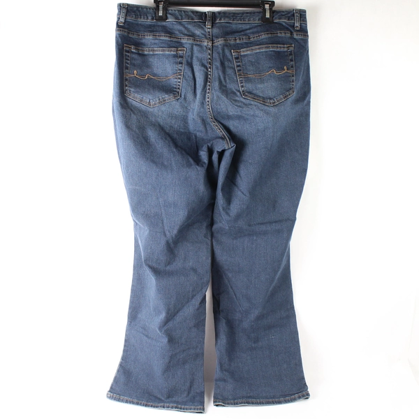 St Johns Bay Women's Blue Bootcut Leg Stretch Jeans 20W 31" Inseam