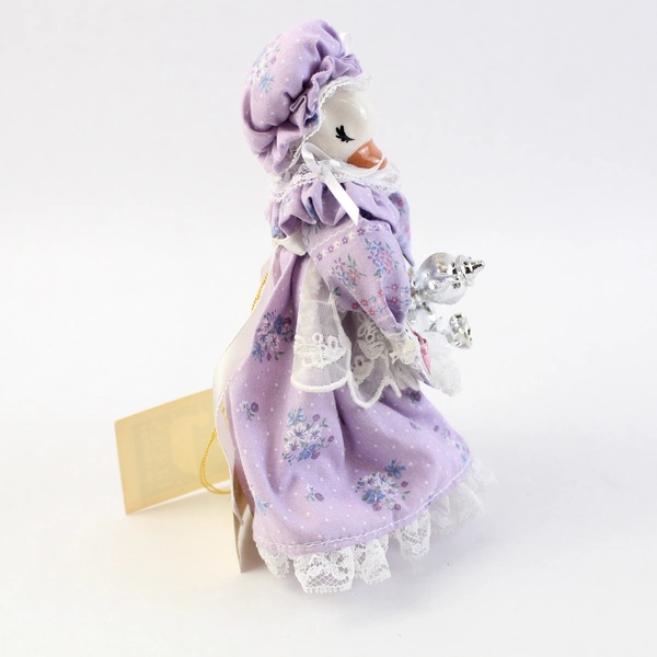 Vintage 1983 Just Ducky Collectible Figurine Spring Tea Party With Tea Set