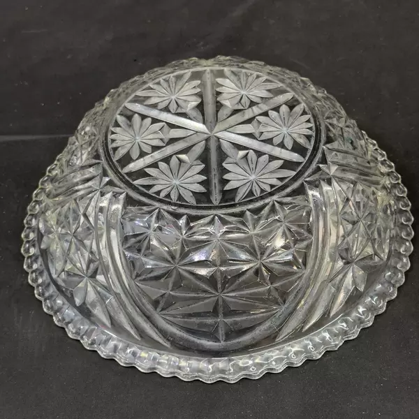 Anchor Hocking Stars and Bars Glass Salad Serving Bowl 10.5 Inches Diameter