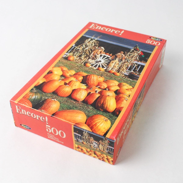 Encore! Rose Art 500 Piece Jigsaw Puzzle Halloween Pumpkin Farm New Sealed Box