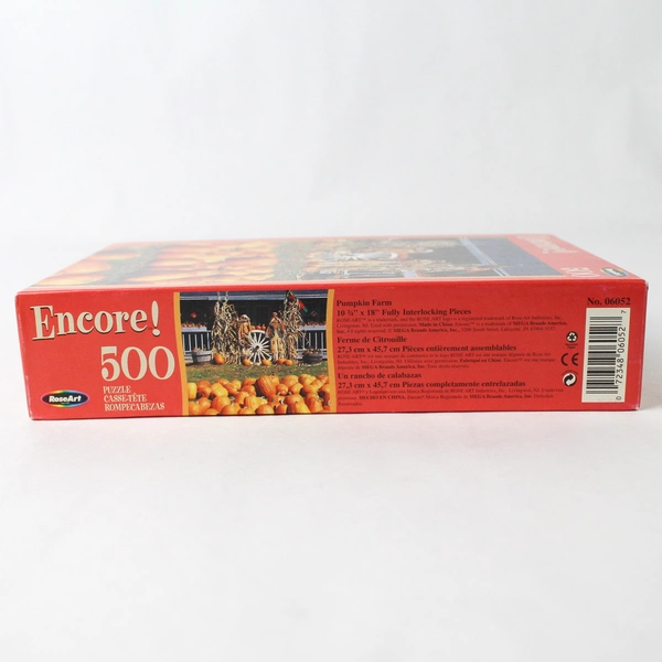 Encore! Rose Art 500 Piece Jigsaw Puzzle Halloween Pumpkin Farm New Sealed Box