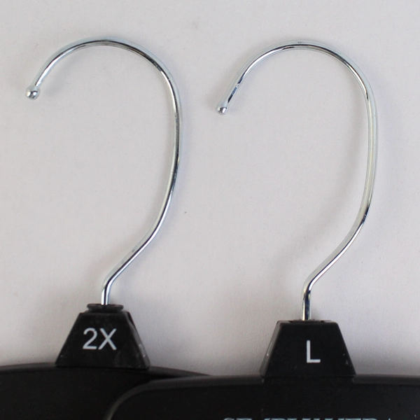 Set of 10 Black Plastic Clothes Hangers For Shirts