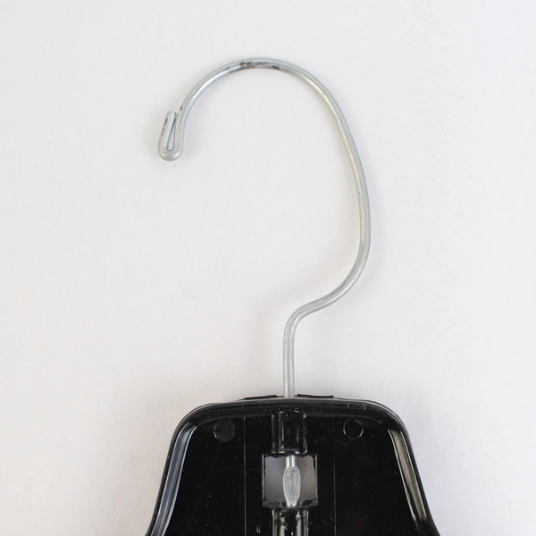 Set of 10 Black Plastic Clothes Hangers For Tops and Dresses