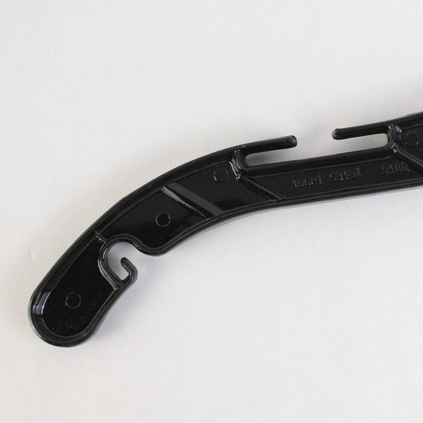 Set of 10 Black Plastic Clothes Hangers For Tops and Dresses