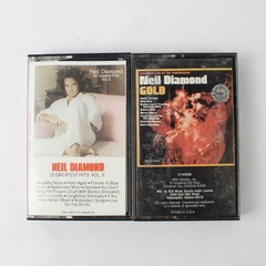 Lot of 2 Neil Diamond Cassette Tape Greatest Hits Gold Live Troubadour