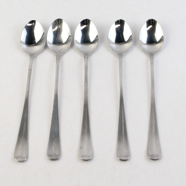 Set of 5 Barclay Geneve Oyster Bay Stainless Steel Iced Tea Spoons