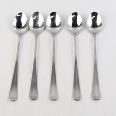 Set of 5 Barclay Geneve Oyster Bay Stainless Steel Iced Tea Spoons