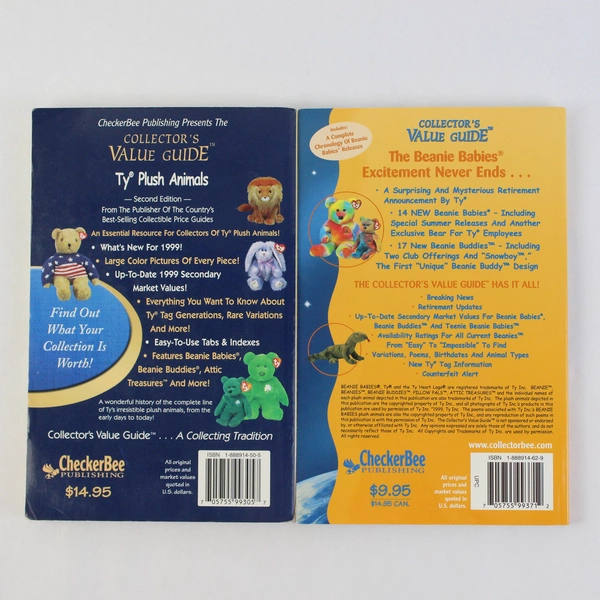 Lot Of 2 Ty Plush Animals Collector’s Value Guides 1999 & Winter 2000 PB