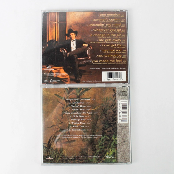 Lot of 2 Clint Black CD Country Music Killin Time One Emotion
