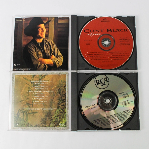 Lot of 2 Clint Black CD Country Music Killin Time One Emotion