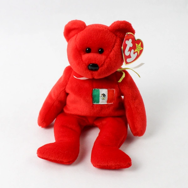 TY Original Beanie Baby Osito 1999 Red Bear Plush Doll with Tag