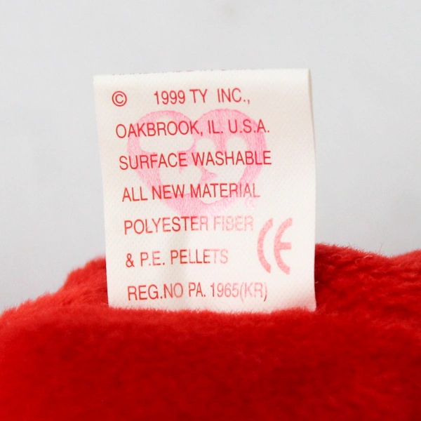 TY Original Beanie Baby Osito 1999 Red Bear Plush Doll with Tag