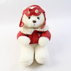 Vintage Russ Come Fly With Me Pilot Polar Bear Plush Toy 11"