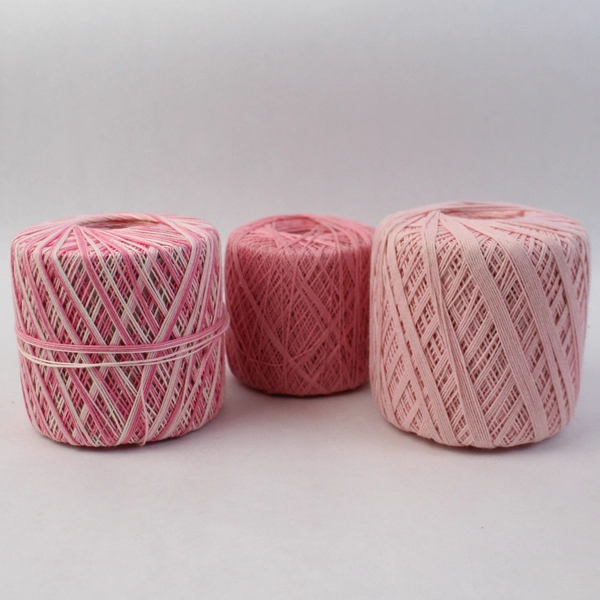Lot of 5 Partly Used Vintage Thread Spools in Pink and Purple