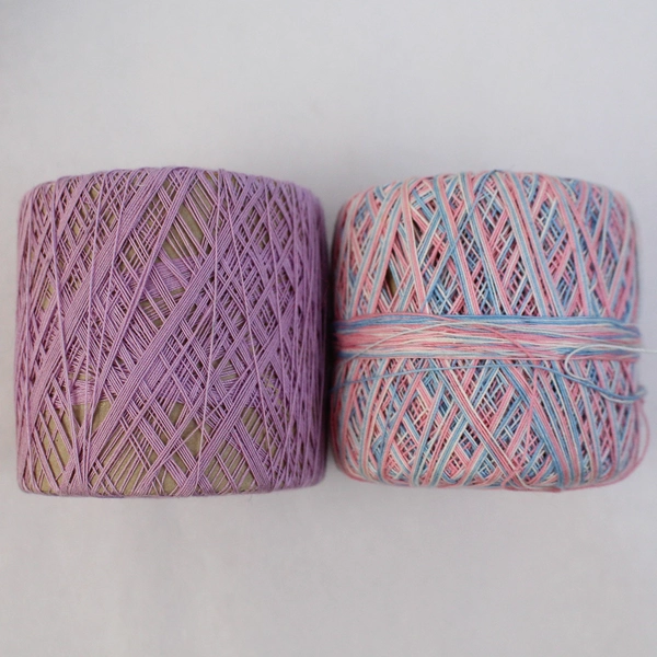 Lot of 5 Partly Used Vintage Thread Spools in Pink and Purple