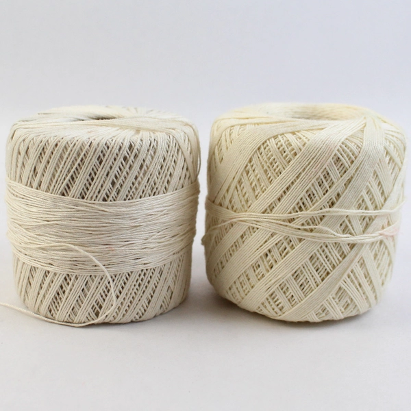 Lot of 5 Partly Used Vintage Thread Spools in White Yellow Green and Brown