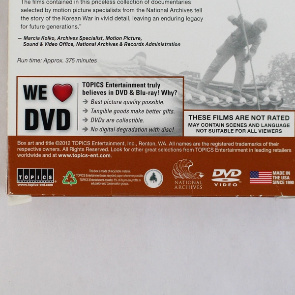 Korea: Battles Not Forgotten DVD Box Set, 2012, 4-Disc Blu-Ray