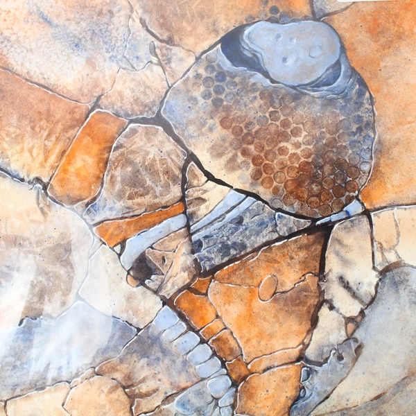 Stone Textures 2 by Arlon Gilliland Signed Original Watercolor Painting