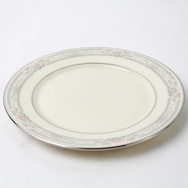 Set of 4 Lenox China Charleston Pattern Floral Bead & Butter Plates 8.25"