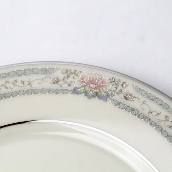 Set of 4 Lenox China Charleston Pattern Floral Bead & Butter Plates 8.25"