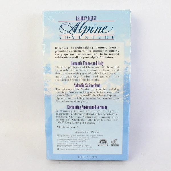 Reader's Digest Alpine Adventure VHS Tape Sealed