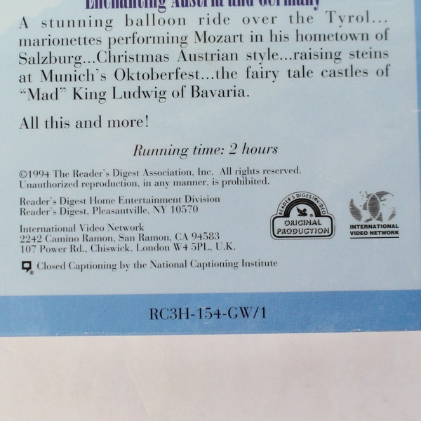 Reader's Digest Alpine Adventure VHS Tape Sealed