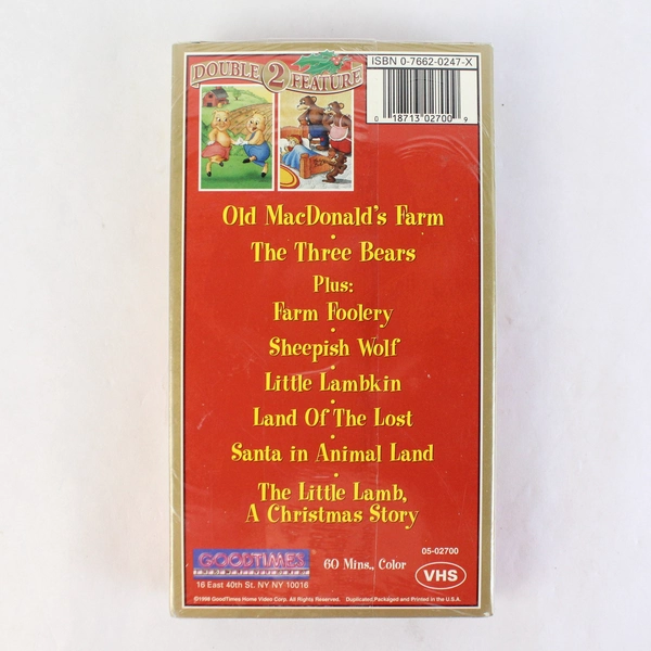 Children's Movie VHS Tape Old MacDonald's Farm The Three Bears Sealed