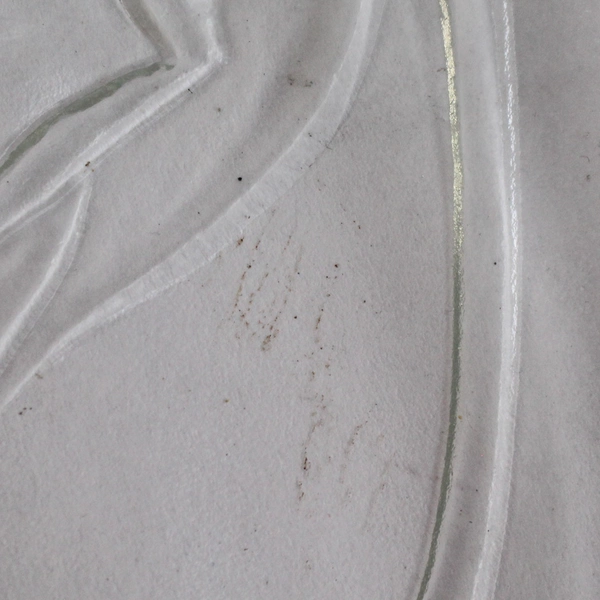 Vintage Indiana Glass Floral Tulip Design Clear Glass Platter 13"