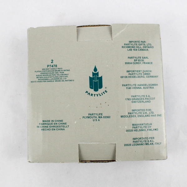 Partylite New Mist Candle Holders Trays 2 P7478 Blue Green Lemon Watermelon