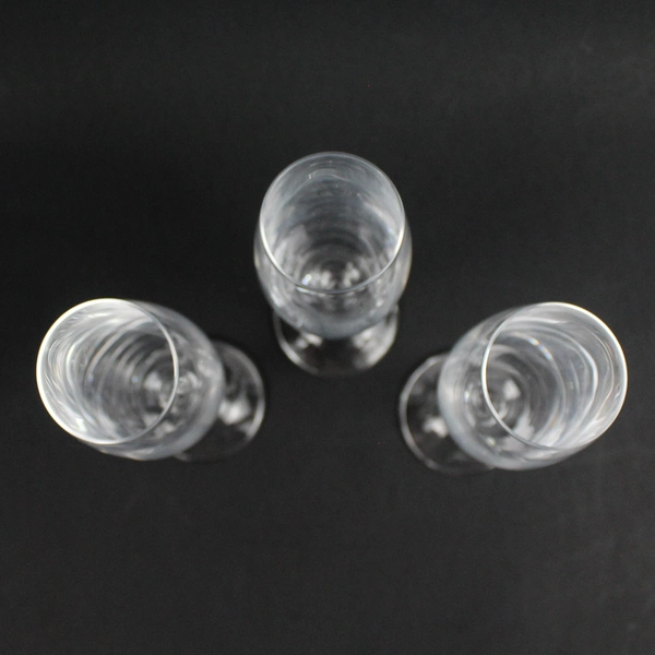 Set of 3 Unbranded Clear Glass Sparkling Wine Champagne Flutes