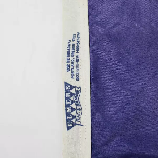 Lot of 2 Used Oregon 2x3 & USA 3x5 Nylon Flags Elmer's Good Condition