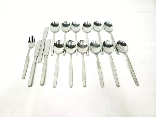16-Piece Vintage Bruckmann Edestahl 18/8 Carrera Flatware Set Germany 1932