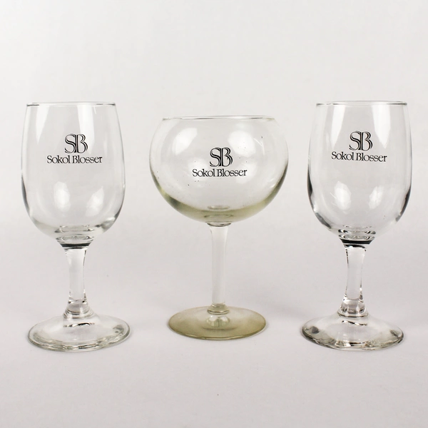 Lot of 3 Sokol Blosser Wine Glasses Chardonnay & Brandy Sniffer Dayton OR