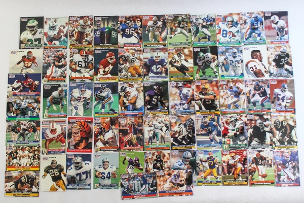 Lot of 60 NFL Pro Set 1990-1991 Trading Cards Stars & Commons Vintage