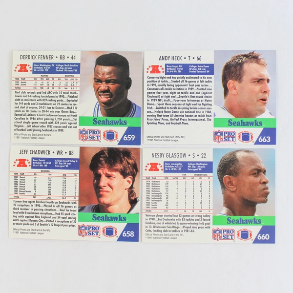 Lot of 60 NFL Pro Set 1990-1991 Trading Cards Stars & Commons Vintage