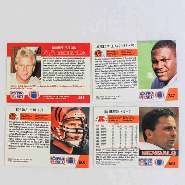 Lot of 60 NFL Pro Set 1990-1991 Trading Cards Stars & Commons Vintage
