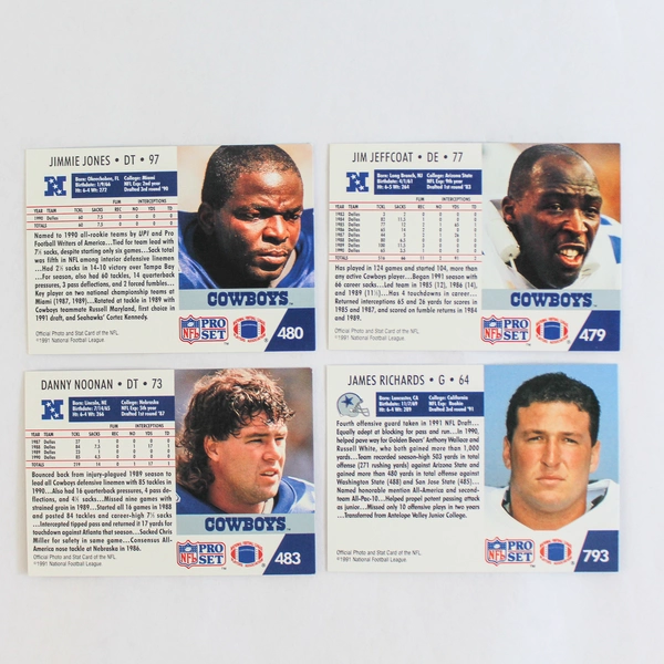 Lot of 60 NFL Pro Set 1990-1991 Trading Cards Stars & Commons Vintage