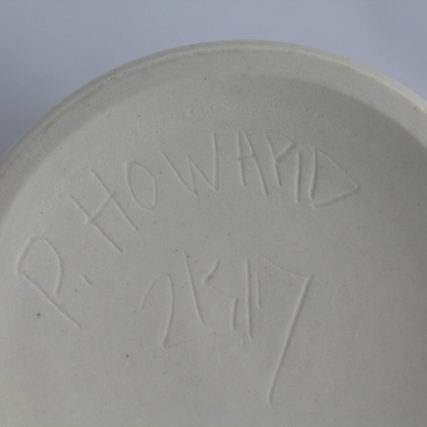 Set of 2 P Howard Aqua Blue Ombre Sunburst Pottery Vases Planters 5.25" & 4.25"