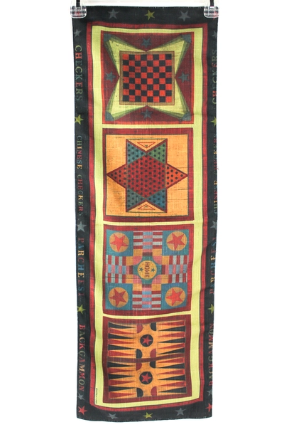 The Manual Woodworkers Board Games Table Runner 36"x13" Checkers Parcheesi