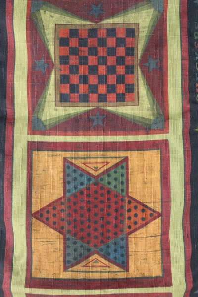 The Manual Woodworkers Board Games Table Runner 36"x13" Checkers Parcheesi