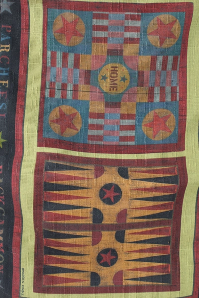 The Manual Woodworkers Board Games Table Runner 36"x13" Checkers Parcheesi