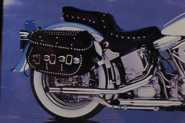 Framed Harley Davidson Rolins Hawg Poster Print Purple Silver 16x20 Inch