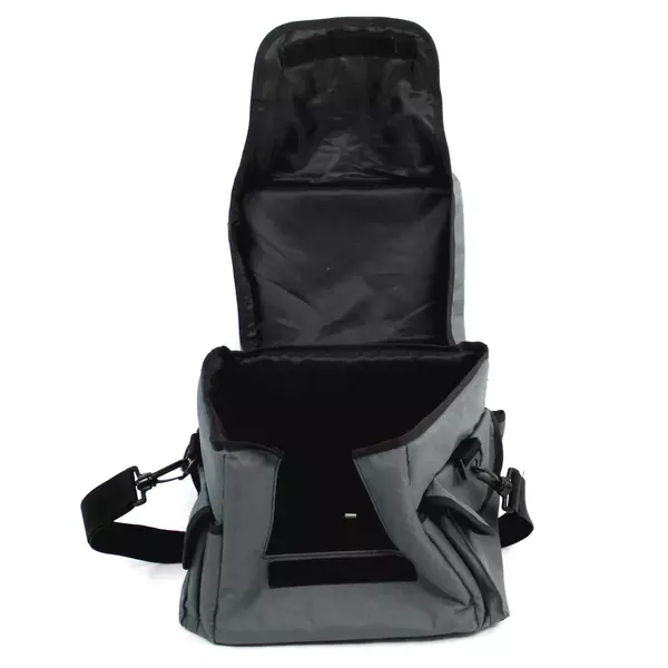 Action Bag Mfg Gray Camera Bag Removable Strap Side Pockets DSLR Case