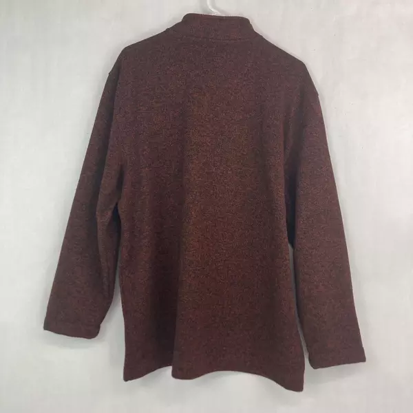 Van Heusen Flex Classic Fit Sweatshirt Men's Size XL Red Black Pullover 1/4 Zip