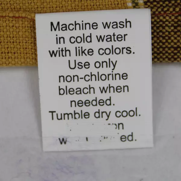 Sam Hedaya Corp 60" Cotton Table Runner Orange Red Green Checkered Design