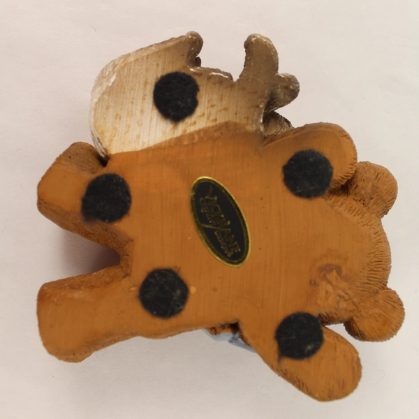 Vintage Vicki Lane 4" Teddy Bear & Sleeping Kitten Figurine Collectible