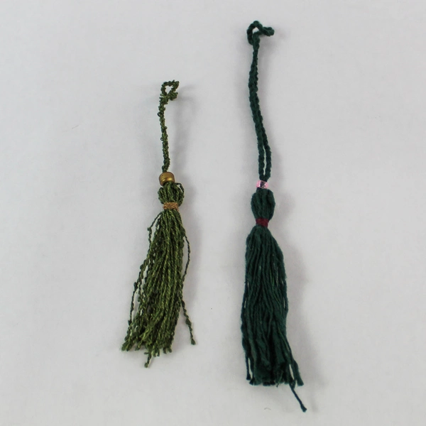 Lot of 8 Handmade Tassels by Oregon Artist Mary Rash Green Tan Teal