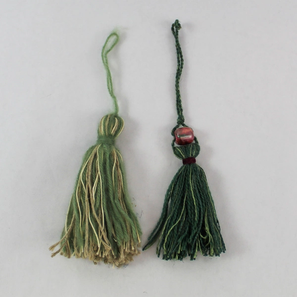 Lot of 8 Handmade Tassels by Oregon Artist Mary Rash Green Tan Teal