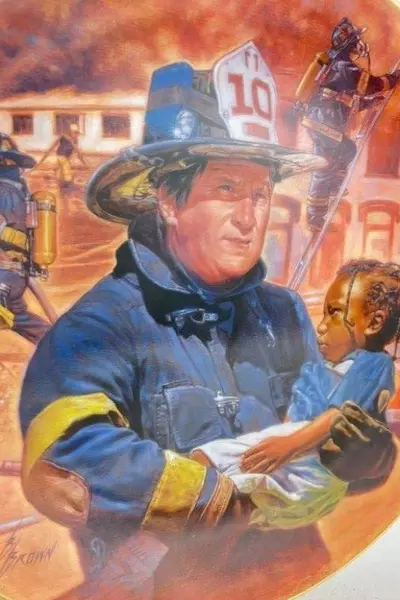 Bradford Brown 1998 Out of the Blaze Collector Plate COA Everyday Heroes