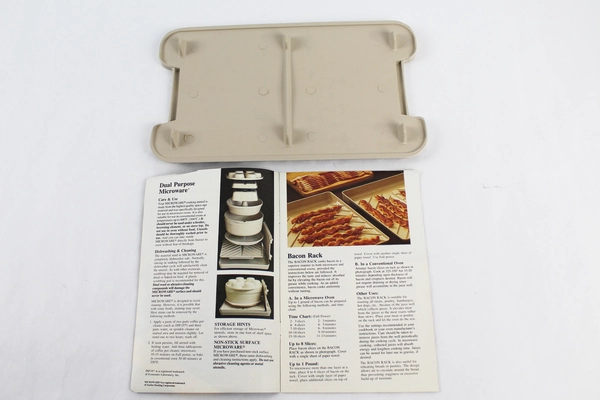 Vintage Anchor Hocking Microware Roasting Rack with Recipe Pamphlet & Box